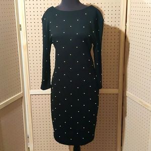 Vintage Hearts brand black studded cocktail dress